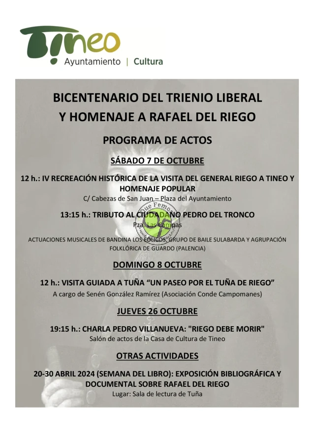 Tineo conmemora el bicentenario del Trienio Liberal de Rafael del Riego