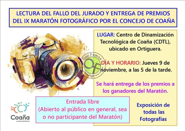 Fallo del jurado y entrega de premios del IX Maratón Fotográfico por el Concejo de Coaña 2023