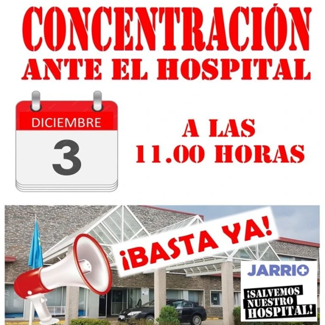 La plataforma Jarrio Salvemos Nuestro Hospital convoca una concentración