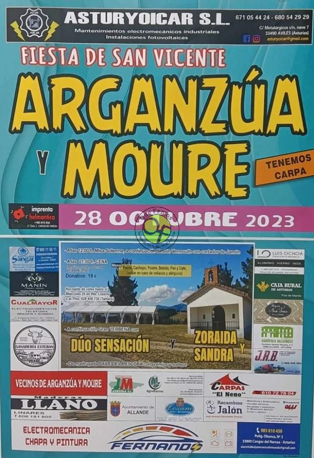Fiesta de San Vicente 2023 en Arganzúa y Moure