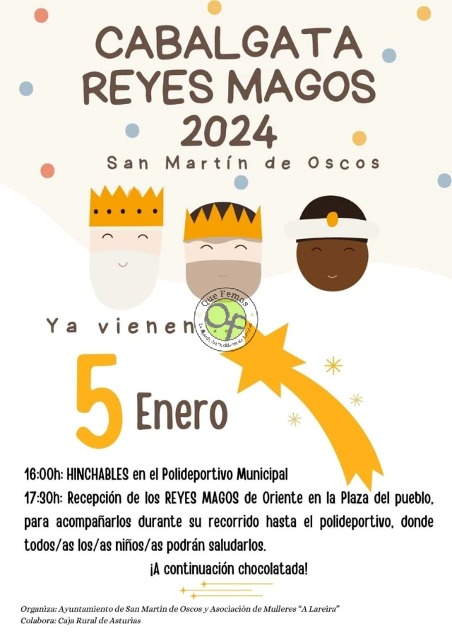 Cabalgata de Reyes 2024 en San Martín de Oscos