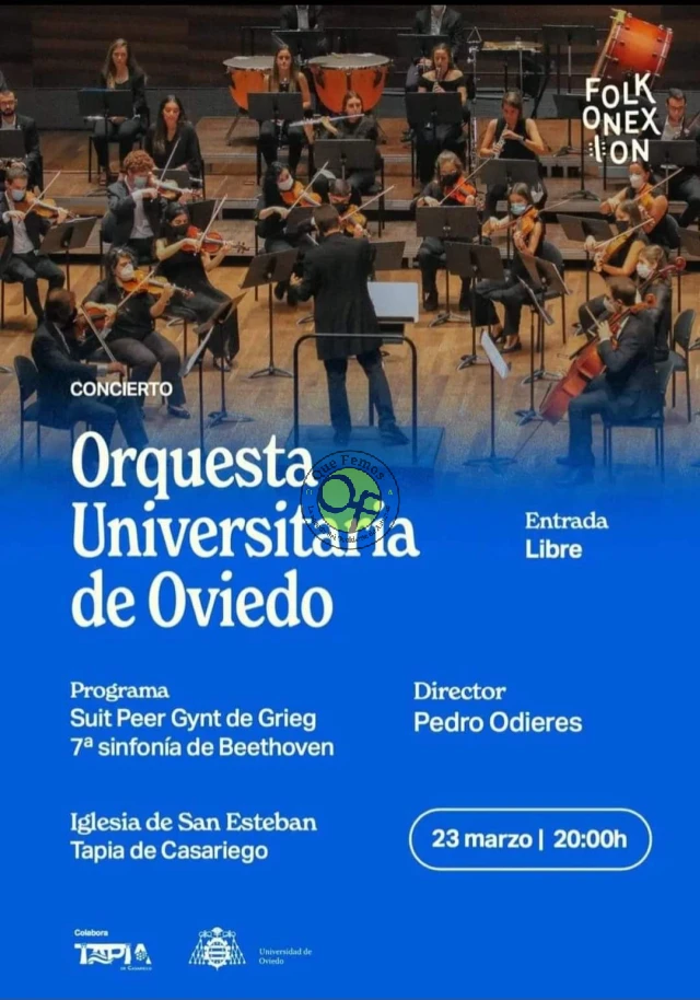 La Orquesta Universitaria de Oviedo ofrece un concierto en Tapia