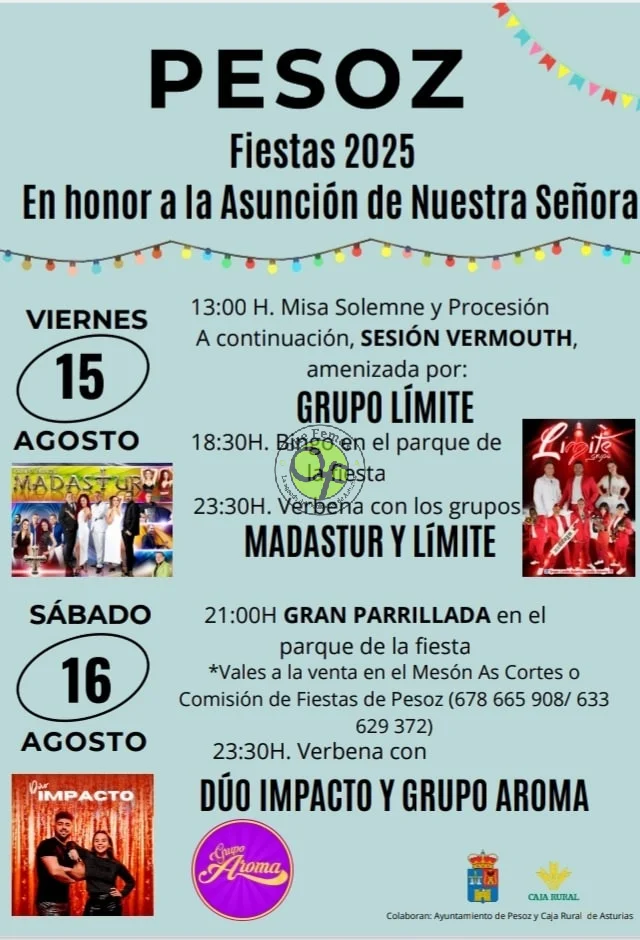Fiestas en honor a la Asunción de Nuestra Señora 2025 en Pesoz