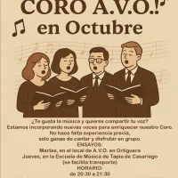 Abierto plazo para sumarse al Coro AVO de Ortiguera desde octubre 2025