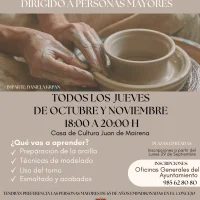 Taller de Cerámica para personas mayores en Tapia de Casariego