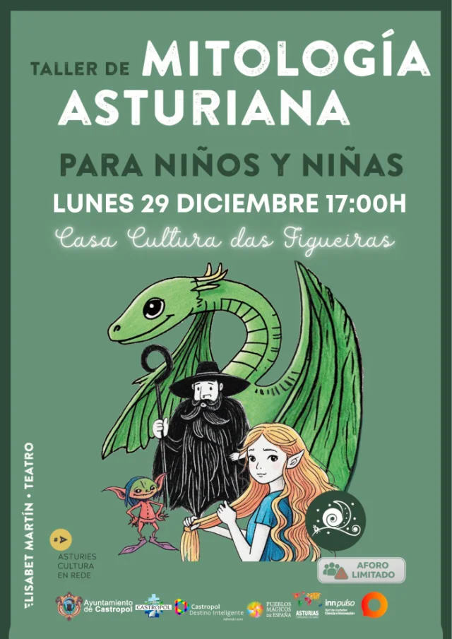 Taller de mitología asturiana para niños y niñas en As Figueiras
