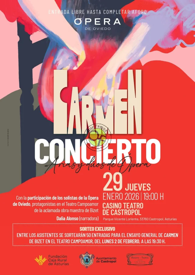 Carmen Arias y Dúos de Ópera despliegan su arte en el Teatro Casino de Castropol