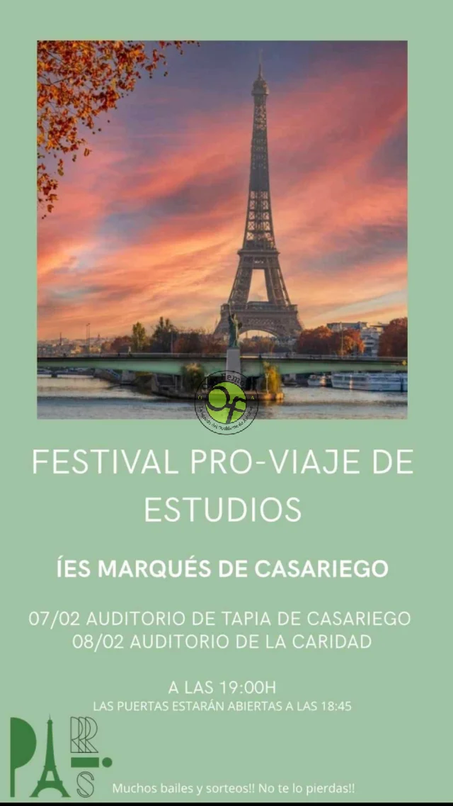 Los alumnos del IES Marqués de Casariego celebrarán dos grandes festivales pro-viaje de estudios en Tapia y A Caridá