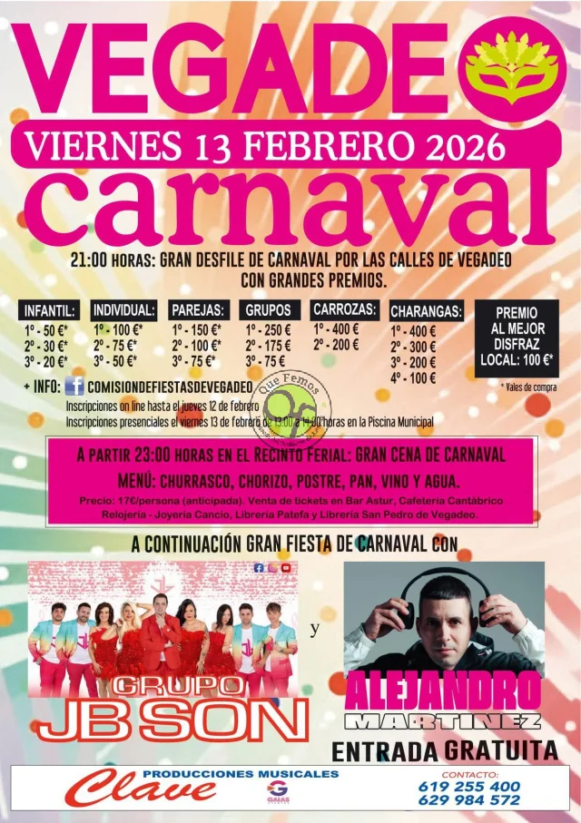 Carnaval 2026 en Vegadeo