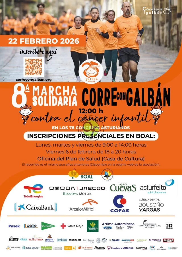 VIII Marcha Solidaria Galbán 2026 en Boal