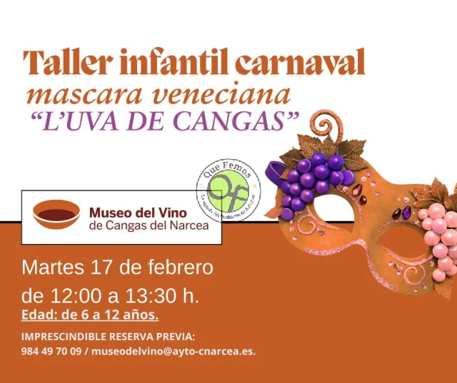 Taller infantil de Carnaval: máscara veneciana