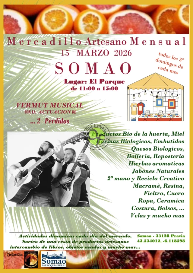 Mercadillo Artesano Mensual de Somao: mes de marzo