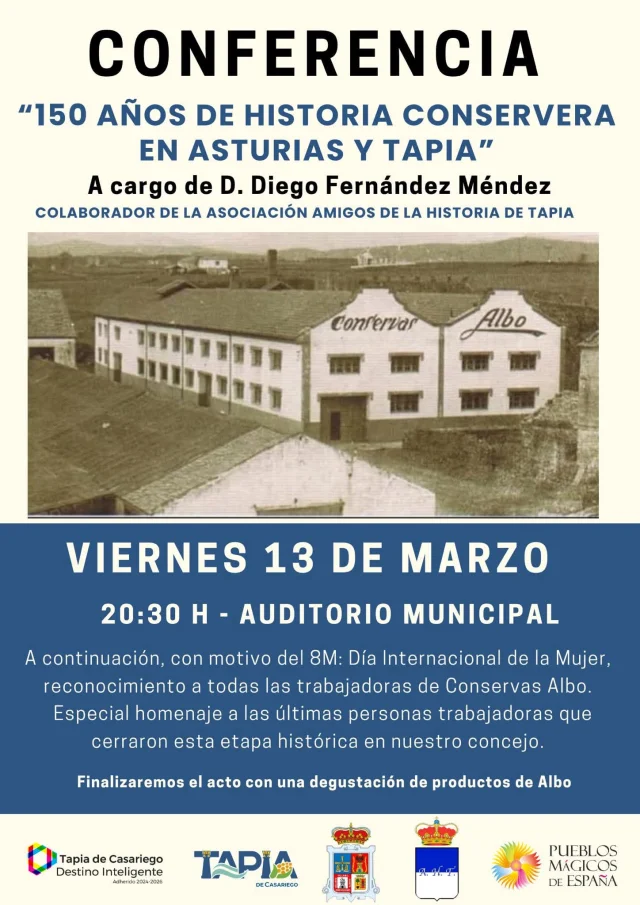 Conferencia sobre los 150 años de historia conservera en Asturias y Tapia de Casariego
