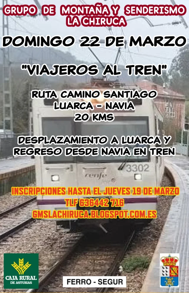 Grupo de Montaña La Chiruca se sube de nuevo al tren