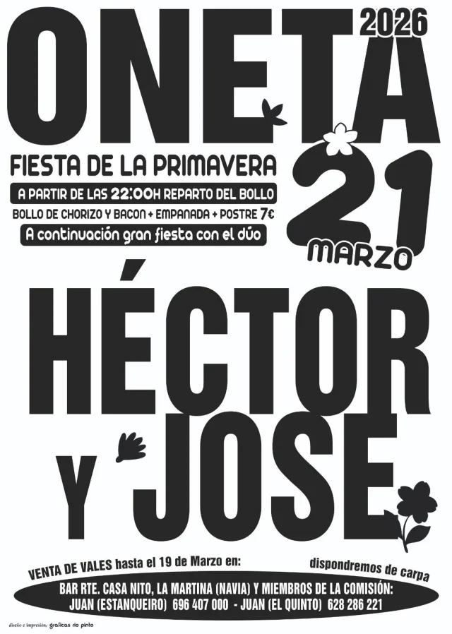 Fiesta de la Primavera 2026 en Oneta
