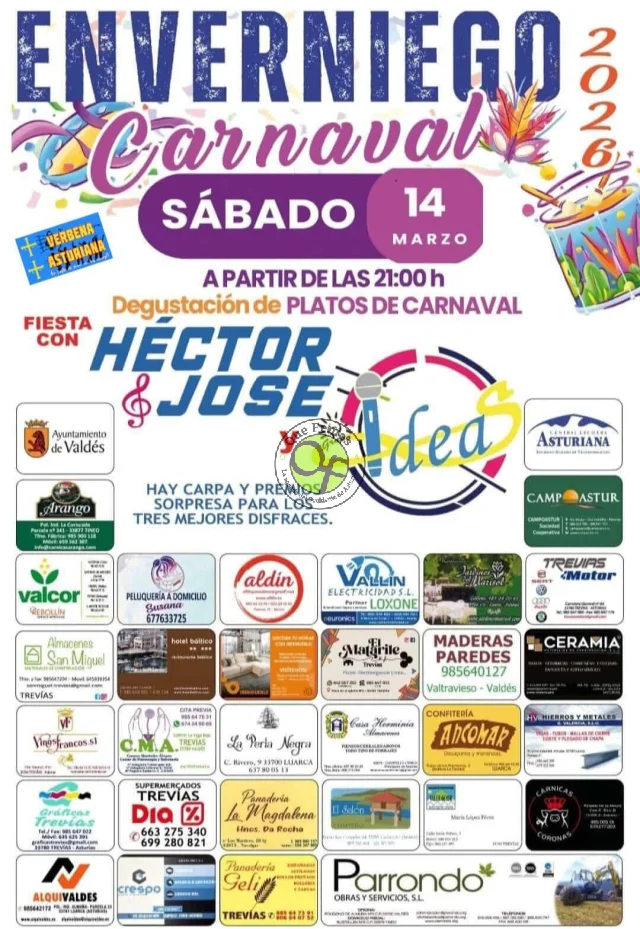 Enverniego celebra el Carnaval 2026