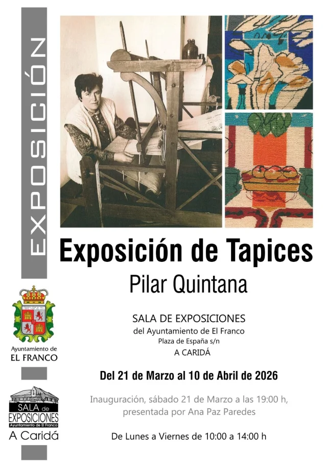 Exposición de tapices de Pilar Quintana en A Caridá