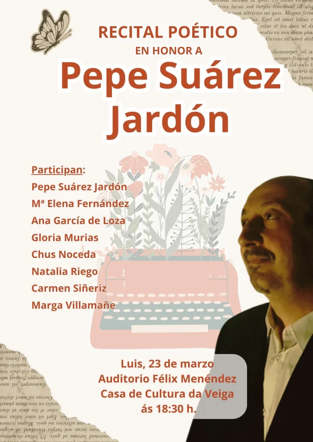 A Veiga acoye un recital de poesía en honor a Pepe Suárez Jardón