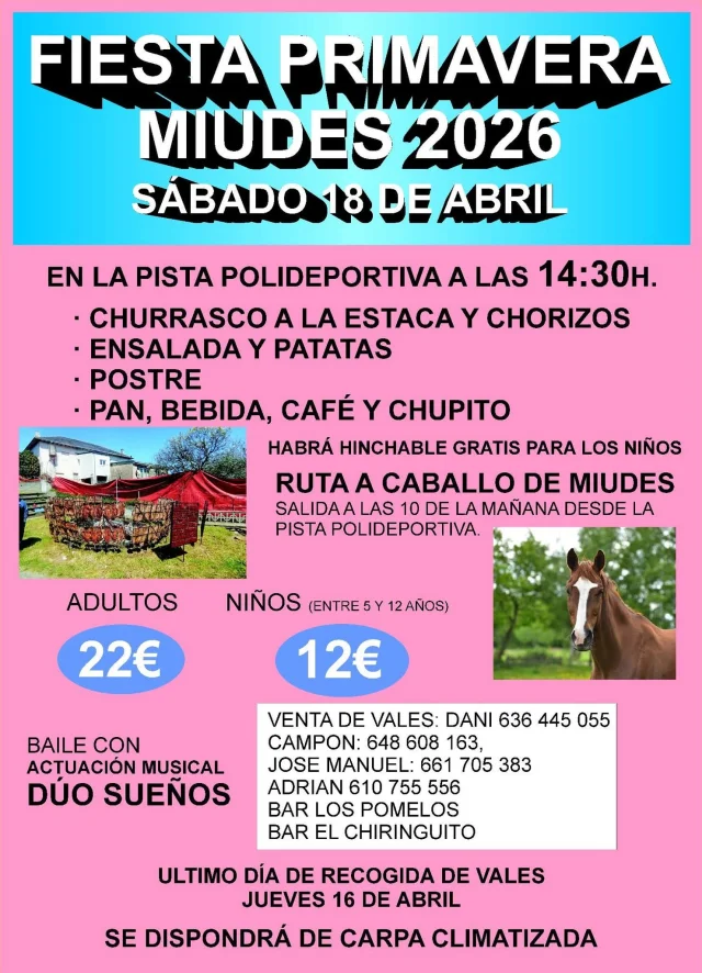Fiesta de la Primavera 2026 en Miudes