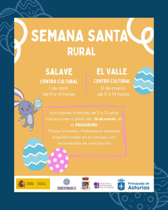 Actividades infantiles en Semana Santa en Salave y El Valle