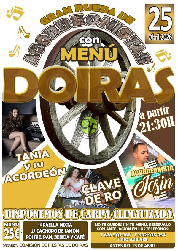 Gran Rueda de Acordeonistas 2026 en Doiras