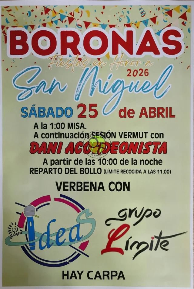 Fiestas de San Miguel en Boronas 2026