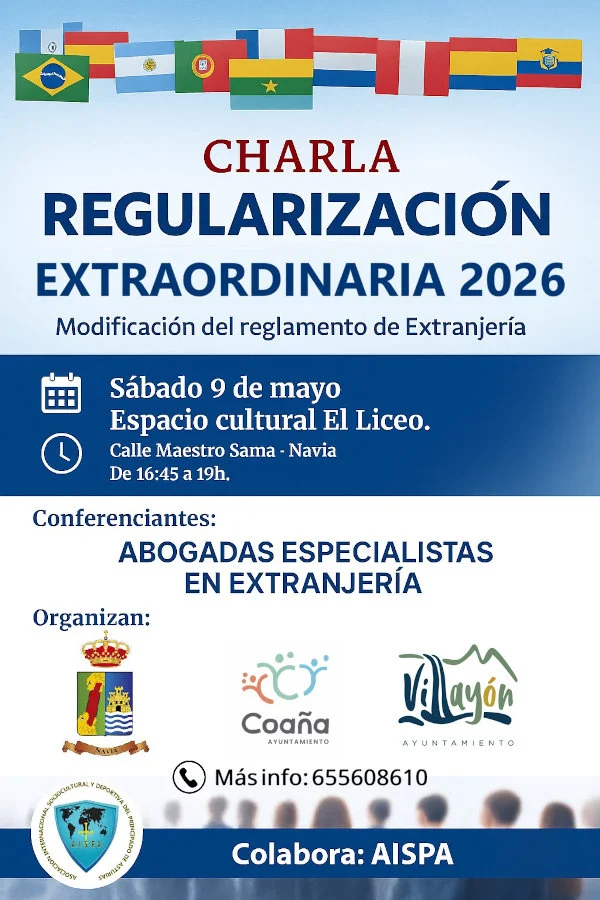 Charla sobre la regularización extraordinaria en Navia
