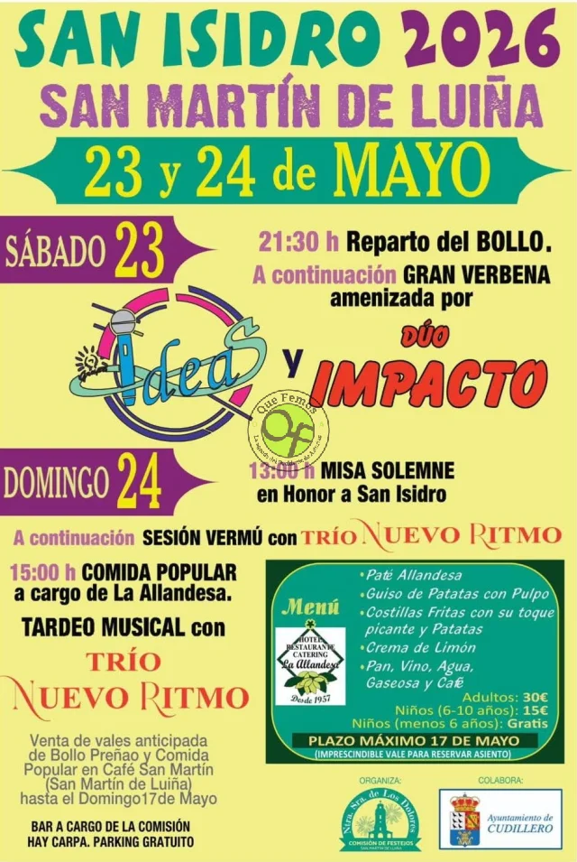 Fiestas de San Isidro 2026 en San Martín de Luiña