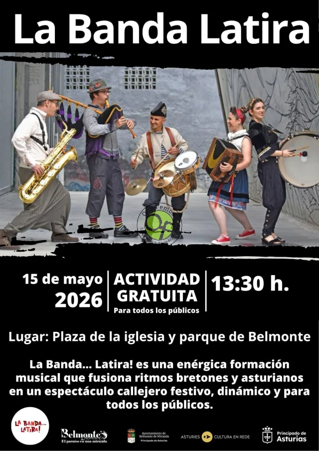 La Banda Latira actuará en Belmonte de Miranda el próximo viernes