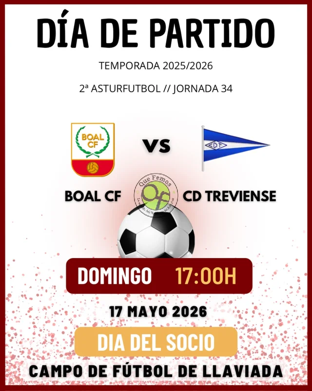 El Boal C.F. recibe al C.D.Treviense en el Día del Socio