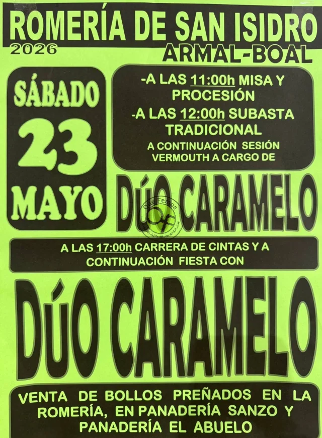 Romería de San Isidro 2026 en Armal-Boal