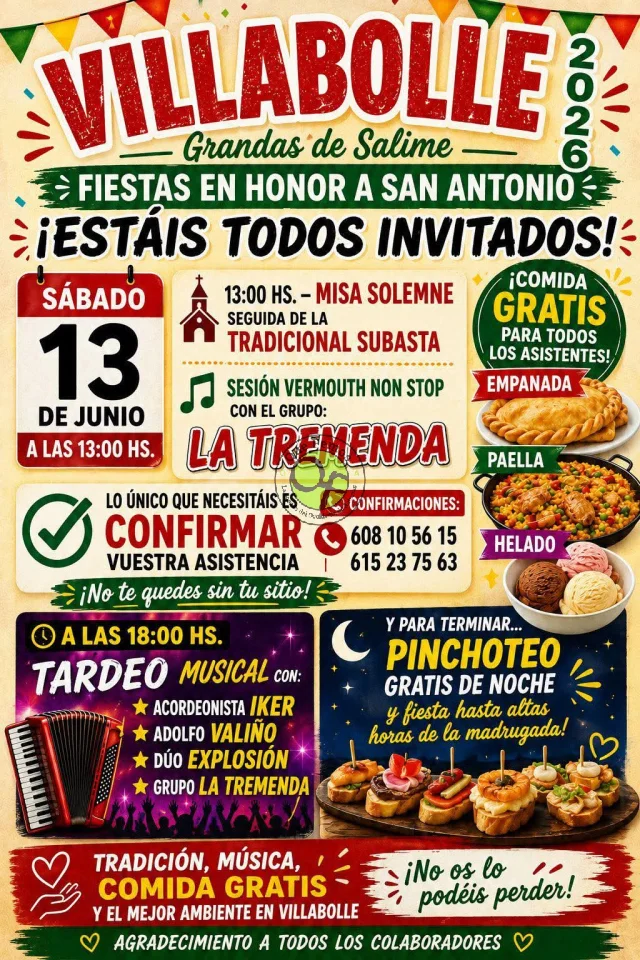 Fiestas de San Antonio 2026 en Villabolle