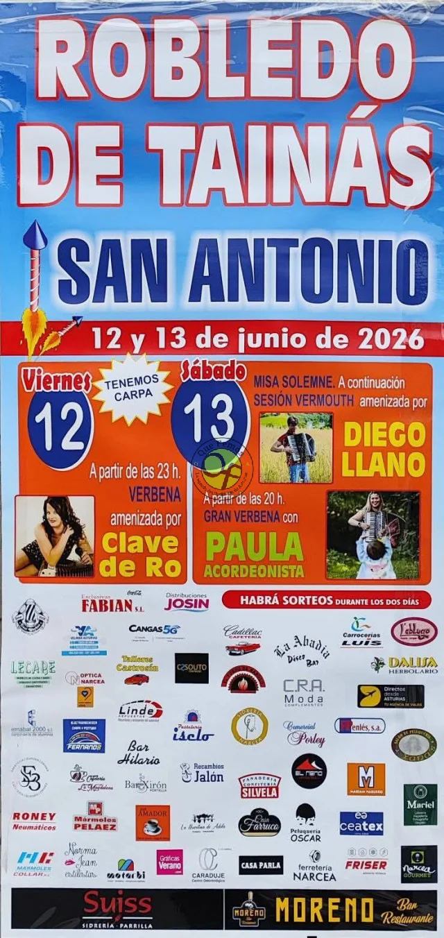 Fiestas de San Antonio 2026 en Robledo de Tainás