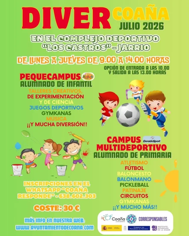 DiverCoaña 2026 durante el mes de julio