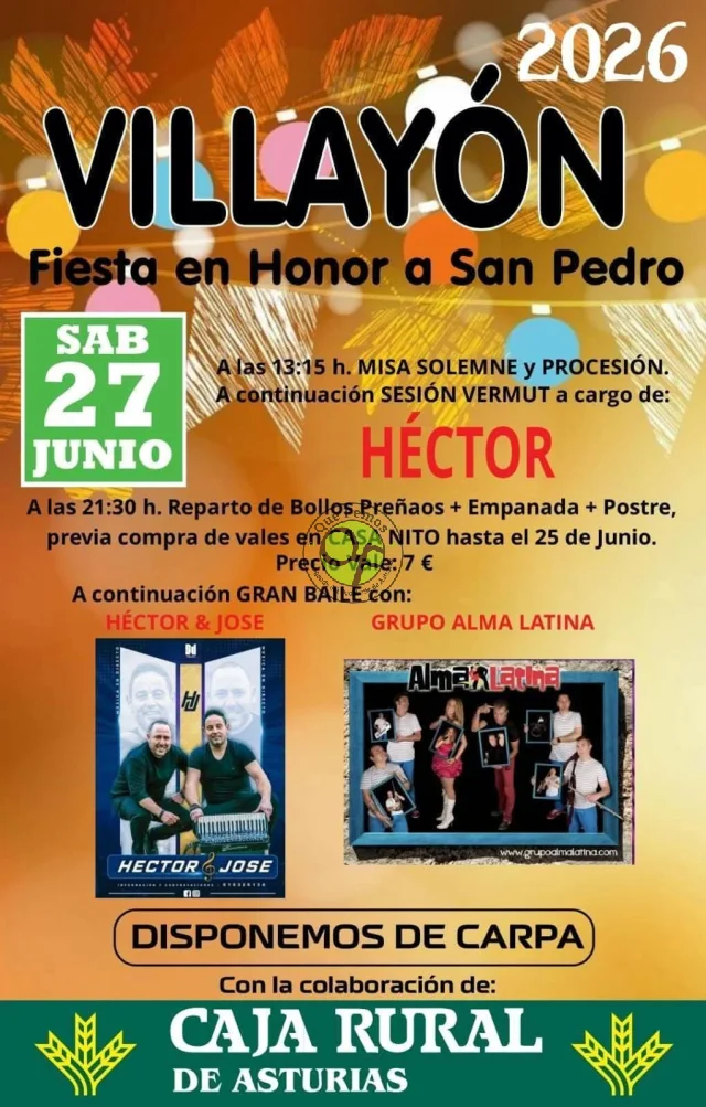 Fiesta de San Pedro 2026 en Villayón