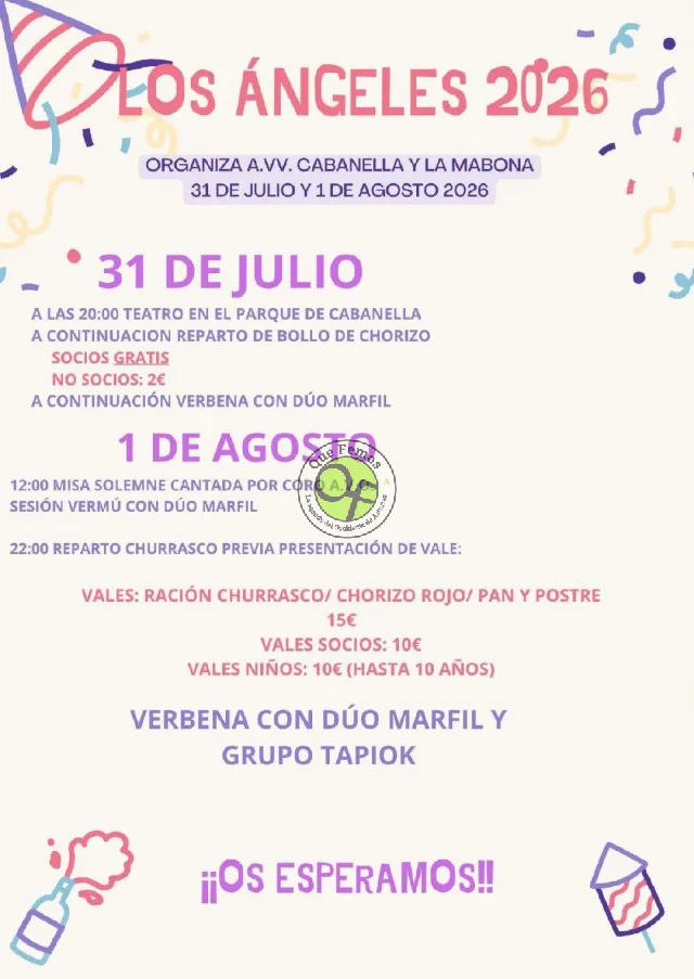 Fiestas de Cabanella 2026