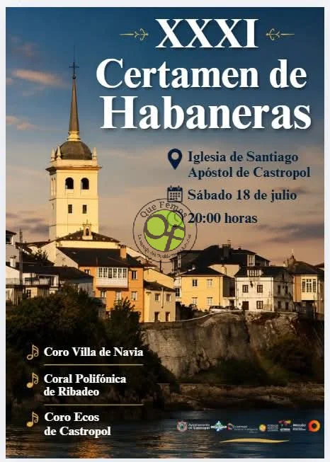 El Certamen de Habaneras de Castropol 2026 reunirá a tres formaciones corales