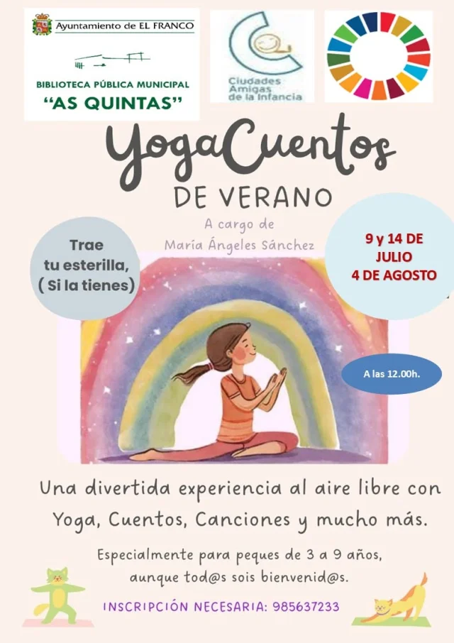 Yoga Cuentos en la Biblioteca Municipal As Quintas con María Ángeles Sánchez