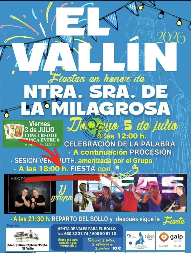 Fiesta en honor a Nuestra Señora de la Milagrosa 2026 en El Vallín