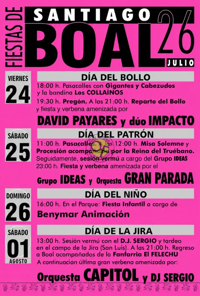 Fiestas de Santiago 2026 en Boal