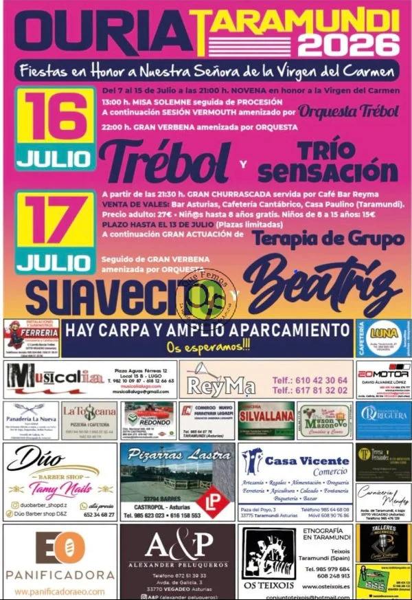 Fiestas del Carmen 2026 en Ouria
