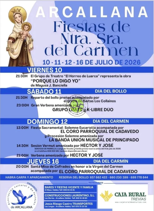Fiestas del Carmen 2026 en Arcallana