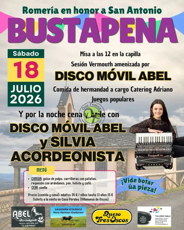 Romería de San Antonio 2026 en Bustapena