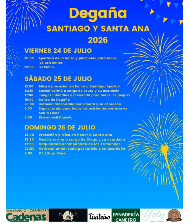 Fiestas de Santiago y Santa 2026 en Degaña