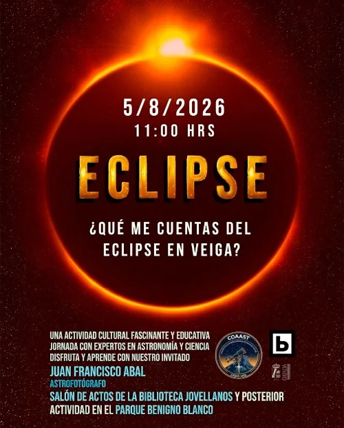 Veiga acoge una charla sobre el eclipse