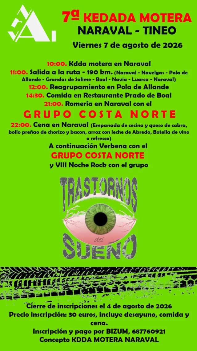 VII Kedada Motera de Naraval y VIII Noche Rock 2026