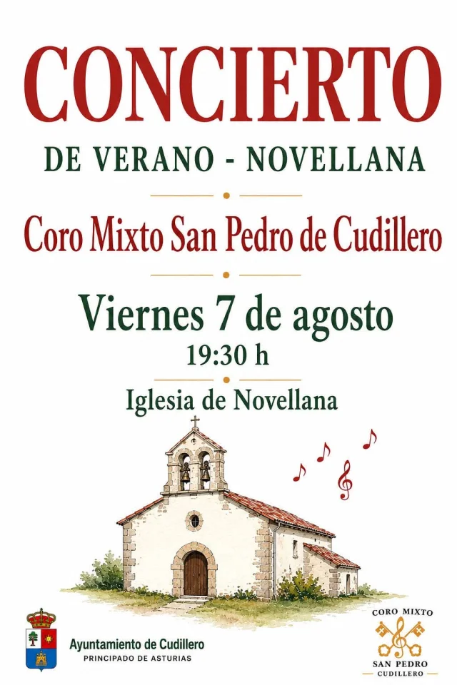 Concierto de Verano 2026 del Coro Mixto San Pedro de Cudillero en Novellana