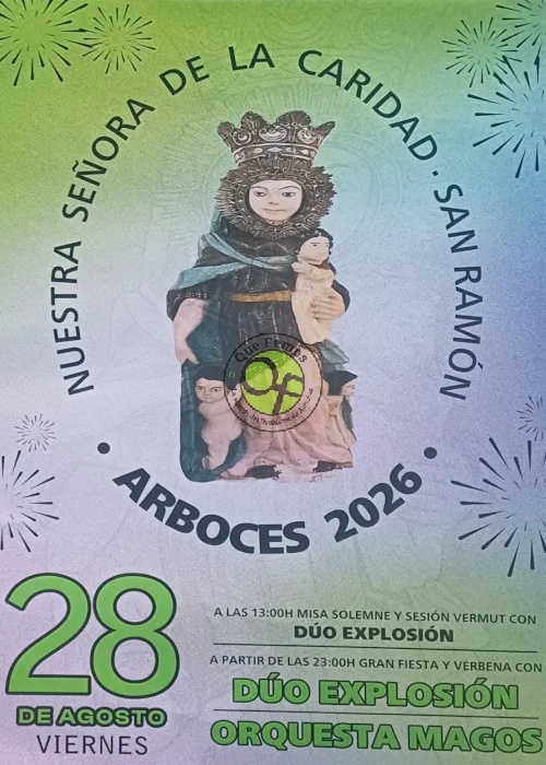 Fiestas de La Caridad y San Ramón 2026 en Arboces