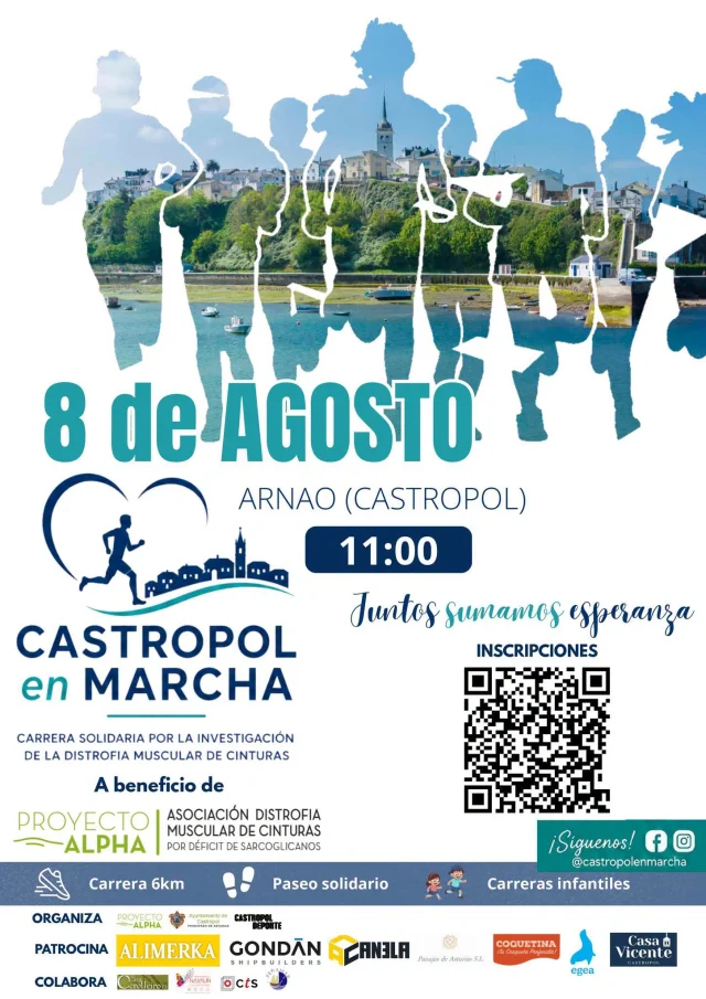 Este sábado 8 se disputará la prueba solidaria Castropol en Marcha 2026