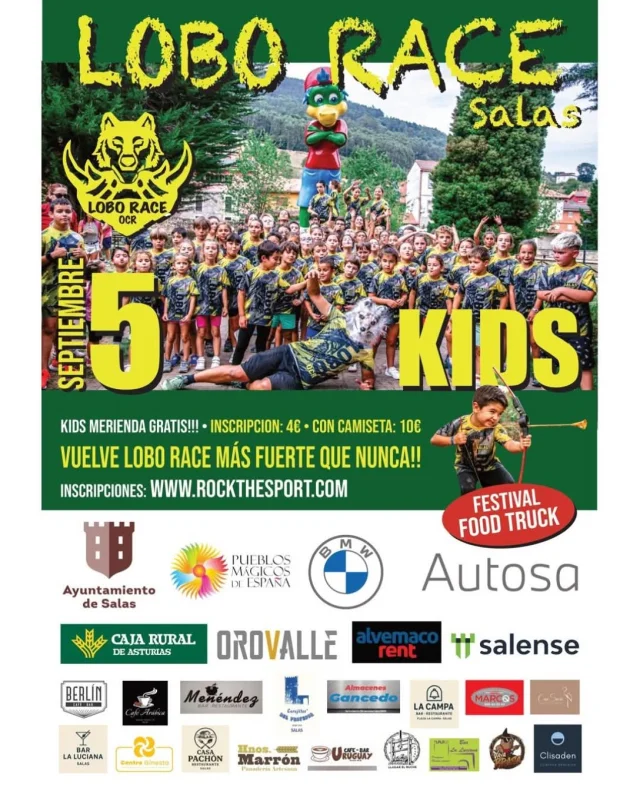 Salas acogerá el sábado 5 de septiembre una nueva edición de la Lobo Race Kids